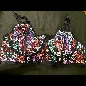 NWOT Torrid 💀 Skulls & Roses 🌹Ombré Bra